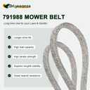 791988 Deck Belt Replacement for Hustler Raptor 52 Inch Decks Raptor Limited 931899 932004US 933077 934414 934513US 934794 934802 935759 936492 936500 934893 / Aramid Cord / 140.75 inch