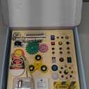 Montessori Wooden Busy Board Toys for 1 2 3 Years Old Boys Girls,Toddler Sensory Educational Fidget Board Travel Toy with LED Light Up Switches & Music Boxes, Locks for 1 to 6 Year Kids Gifts