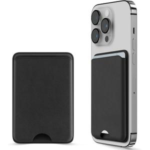 for Magsafe Wallet, 2 Pack Strongest Magnetic Wallet Card Holder for iPhone 17/16/15/14/13/12 Series - RFID Blocking, Holds 3 Cards, Black & Black