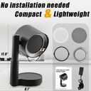 Portable Range Hood, 3-Speed Kitchen Exhaust Fan with 4" Height & 30-120 Tilt, Detachable Oil Cup & Dual Filters(2), for RV, Apartment Cooking, Indoor BBQ,Hot Pot