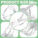 LemonRoad 20 Pack Large Balloon Arch Clips Plastic Transparent Backdrop Spring Clamps 3.5 Inch Heavy Duty Clip for Balloon Arch Kit Birthday Decoration Crafts Woodworking Photography Studios (Clear)