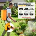 Battery Powered Backpack Sprayer for De-walt 20v Max Battery, 5.3 Gallon, 100 PSI Electric Weed Sprayer, Yard Graden Sprayer with Telescopic Wand, 7 Nozzles, Backpack Sprayer 20v(Battery Not Included)