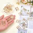 20PCS Gold Adjustable Roller Buckle 1.2 x 0.8 Inch Tri Glide Strap Hardware Clasp Single Prong Alloy Belt Buckles Belt Adjuster Sliders Replacement with Movable Centre Bar for Men Women