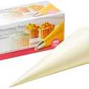 Keenpioneer Piping Bag - Disposable Cake Decorating Bag 100 Count, 12 inch, Clear