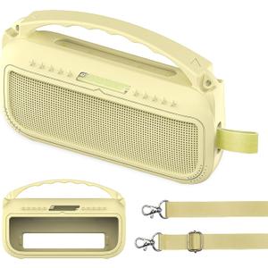 JCHPINE Silicone Cover Case for Bose SoundLink Flex Portable Bluetooth Speaker 2nd Gen, Protective Holder Accessories (Citrus Yellow)