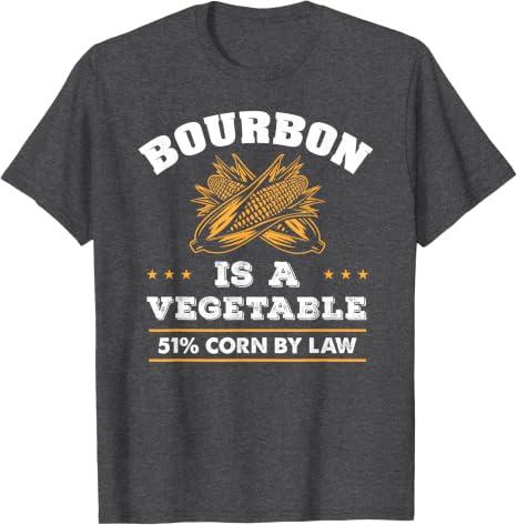 Bourbon is a Vegetable - Whiskey - Funny Bourbon Drinking T-Shirt, Gray XL