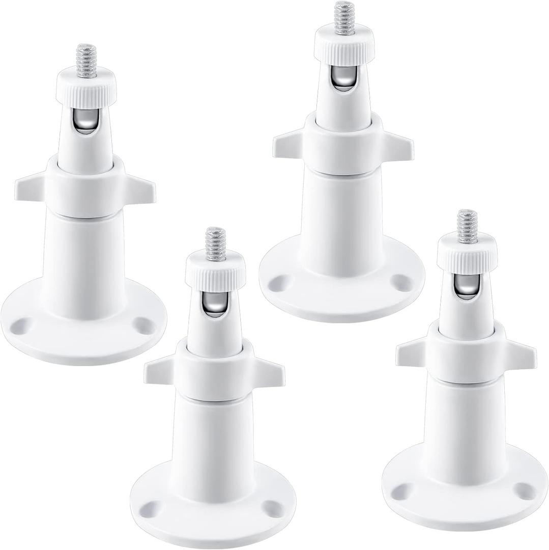 Security Camera Universal Mounting Bracket,Adjustable Indoor/Outdoor Security Wall Metal Bracket, Compatible with Arlo Pro/Pro 2/Pro 3/Pro 4/Ultra/Ultra 2, & with Ring Stick Up Cam Battery (4 Pack)