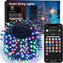 Brizled Smart Christmas Lights, 196ft 600 LED Smart WiFi Color Changing String Lights App Controlled, RGB Christmas Tree Lights Work with Alexa & Google Home for Halloween Indoor Outdoor Decor