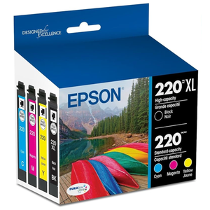 EPSON 220 DURABrite Ultra Ink High Capacity Black Cartridge (T220XL120-S) Works with WorkForce WF-2630,2650, 2660, 2750, 2760 and Expression XP-320,420, 424