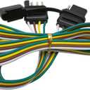 4 Wire Flat Extension 60" 4-Pin Trailer Wiring Harness Male & Female Connector (Standard 60-Inch)