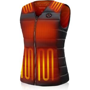 Women's Heated Vest, V-neck Sleeveless Electric Warming Coat Rechargeable Winter Outerwear for Hiking Outdoor WorkS