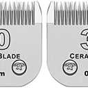 2 Pack Detachable Pet Dog Clipper Blades, Compatible with Andis,Most Oster A5, Wahl KM Series Clippers,Made of Ceramic Blade & Stainless Steel Blade（#30 Blade 1/50-Inch 0.5MM Cut Length）
