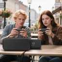 2 x Old Canal Carrying Case for Switch 2, Switch 2 Travel Case with 10 Game Card Slots, Protective Hard Shell Carry Storage Cases for Switch 2 with Screen Protector, Thumb Grips