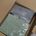 50 Set Linen Feeling Napkins with Plastic Dinnerware Napkin and Plastic Cutlery Set Disposable Dinnerware for Wedding Restaurant Party (Sage Green)