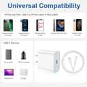 2 x iPhone Fast Charger 4Pack [Apple MFi Certified] 2 pcs Apple Type C Wall Charger Block with 2 pcs 6FT Long USB C to Lightning Cable Fast Charging Cord for iPhone 14 13 12 11 Pro Max/SE 2022/ipad