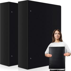 2 Pcs 11 X 17 Binder 3 Ring with 2 Inch D Ring Poly Panel