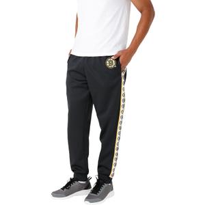 FOCO Men's NHL Team Color Stripe Logo Track Suit Pants (Black, L)