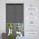 AOSKY Cordless Roller Shades for Windows Light Filtering Shades with 5% Openness Solar Screen Semi Sheer Roller Blinds UV Protection for Office and Home. Easy to Install 24" W x 72" H (Black)