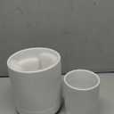 LE TAUCI Utensil Holder, 7.3"+5.4" Ceramic Kitchen Utensil Holder for Countertop, Large Cooking Utensil Crocks for Kitchen Counter Decor, Morden Utensil Organizer for Spatula, Set of 2, White