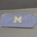 TOPEAST Makeup Bags for Women, Personalized Initials Travel Makeup Bag Cosmetic Bags for Women Birthday Gifts for Women (Sky Blue M)