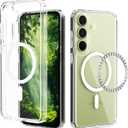 IDweel Magnetic for Galaxy S24 Case,Compatible with Magsafe,Shockproof Shock Absorption, Slim Fit & Lightweight,Scratch-Resistant Protective Bumper Cover for Samsung Galaxy S24 6.1",HD Clear