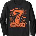 Funny 7 Seven Halloween Costume Long Sleeve T-Shirt, Size XL