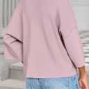 Saodimallsu Womens 3/4 Sleeve Sweaters Lightweight Crewneck Loose Pullover Casual Oversized Fall Knit Tops (XL)