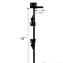 HILLMASTER 18" Heavy Duty Cane Bolt Gate Drop Rod for Wood Fence, Steel Drop Bolts Cane Bolt Hardware for Wooden Gater and Holding Doors, Black Finish
