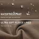 Fleece Lined Leggings Women Snow Pants Water-Resistant Insulated Winter Leggings Warm with Pockets Thermal Ski (Brown, M)