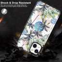 LETO for iPhone 13 Mini Case,Luxury Flip Folio Leather Wallet Cover with Fashion Designs for Girls Women,Built-in Card Slots Kickstand Protective Shell Coconut Trees