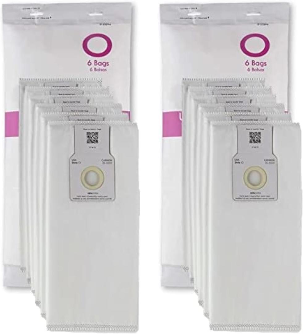 12 Type O 53294 HEPA Bags. Compatible with Kenmore Elite, Intuition, Progressive Upright Vacuum Cleaners. Replaces Part #'s 50105 5068 50688 50690 Style U