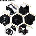 Double Dog Stroller for Medium Small Dogs and Cats Load-Bearing Up to 50lbs, Durable 360 Universal Wheels Lightweight One Hand Foldale Kittens Puppies Travel Stroller Cart(Double)