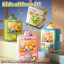 Skirfy Vending Machine Kids Toys 10 Empty Eggs Mini Vending Machine Erasers Operated Gumball Prize Machine Maker Game Claws Machine Easter Game Sensory Toys Dolls GiftsBlue