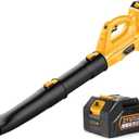 BHY 320 CFM 150 MPH Cordless Leaf Blower with 4.0Ah Battery & Charger, 6-Speed Dial, 2 Section Tubes - Electric Battery Powered Leaf Blower, Versatile and Easy to Use for Yard Work, Dust, Snow Debris