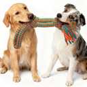 Heavy-Duty Dog Rope Toy  6-Knot Super-Strength Fiber Tug Rope, Ideal for Powerful Chewers The First Super-Fiber Durable Chew Toy, Specifically Designed for Large and Medium-Sized Dogs (Small)