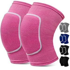 Volleyball Knee Pads, Knee Pads for Women, Men, Kids, Girls, Knee Brace for Basketball Volleyball Football Dance Yoga Tennis Running Cycling Workout Climbing (Red, Small)