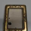 SIKOO 2.5x3.5 Vintage Picture Frames, Small Picture Frame, Wallet Size, Ornate Picture Frames, Mini Photo Frame, Table Top Display and Wall Mount, Antique Home Decor, Bronze