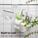 QiyI 3 in 1 Waffle Shower Curtain Set with Liner, Grey, 72 x 84