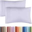 Standard Pillow Cases Set of 2 - Ultra-Soft Hotel Quality Pillowcase Covers - Comfy & Wrinkle Free - Stain and Fade Resistant - Machine Washable Pillow Protectors - 2 Piece Set - Light Lavender