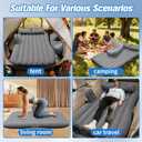 Onirii Inflatable Car Air Mattress Back Seat Bed with Air Pump,53" (L) x 32.6" (W) Portable Thickened Car Travel Camping Sleeping Air Mattress Blow Up Bed for Small Compact Car SUV