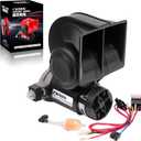 FARBIN Air Horn for Truck,Compact Train Horn,Electric Car Horn 12V 150db Super Loud with Wiring Harness for Any 12V Vehicles (Black)