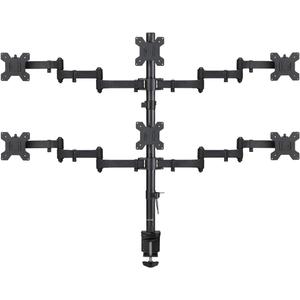 Suptek Hex LED LCD Monitor Stand up Desk Mount Extra Tall 31.5 inch Pole Heavy Duty Fully Adjustable Stand for 6 / Six Screens up to 27 inch (MD68126)