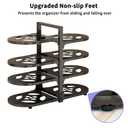 Fovkdcvw Adjustable Heavy Duty Pots and Pans Organizer Under Cabinet, 8-Tier Pot and Pan Organizers Inside Cabinet, Kitchen Cabinet Organizers and Storage, Black