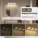 Joossnwell Brushed Nickel Vanity Lights for Bathroom Light Fixtures (3-Light, 19.69-Inch) Dimmable 5CCT Modern Bath Lighing Fixture Over Mirror LED Vanity Lighting