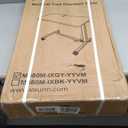 Vaunn Medical Pneumatic Adjustable Overbed Bedside Table With Wheels (Hospital and Home Use) (Walnut Brown)