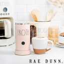 Rae Dunn Electric Milk Frother Steamer -Stylish Automatic Milk Steamer and Frother, Milk Warmer, Hot and Cold Foam Maker for Coffee, Latte, Cappuccino, Macchiato - 550 Watt (Blush)