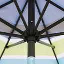 Blissun 9' Outdoor Patio Umbrella, Outdoor Table Umbrella, Yard Umbrella, Market Umbrella with 8 Sturdy Ribs, Push Button Tilt and Crank