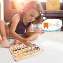 Poycuna Magnetic Color and Number Maze Board Wooden Montessori Fine Motor Skills Toys for 3 4 Year Old Preschool Learning Activities Classroom Must Haves Sorting Travel Toys for Toddlers Boys Girls