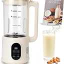 Nut Milk Maker, 8 in 1 Homemade Automatic Plant-Based Milk, Soy Milk, Almond Milk, Oat Milk, Coconut Milk & More, Multifunctional/12 Hours Timer/Auto-Clean/Room Temp/Keep Warm/Boil/Room Temp/Low-Noise (Creamy)