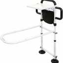 Height Adjustable Bed Rail for Elderly Adults, Adjustable Bed Assist Rail with Nonslip Grip, Folding Table & Storage Bag, Bed Assist Bar for Seniors, Post-Op & Pregnant Users, Fits Most Bed Sizes